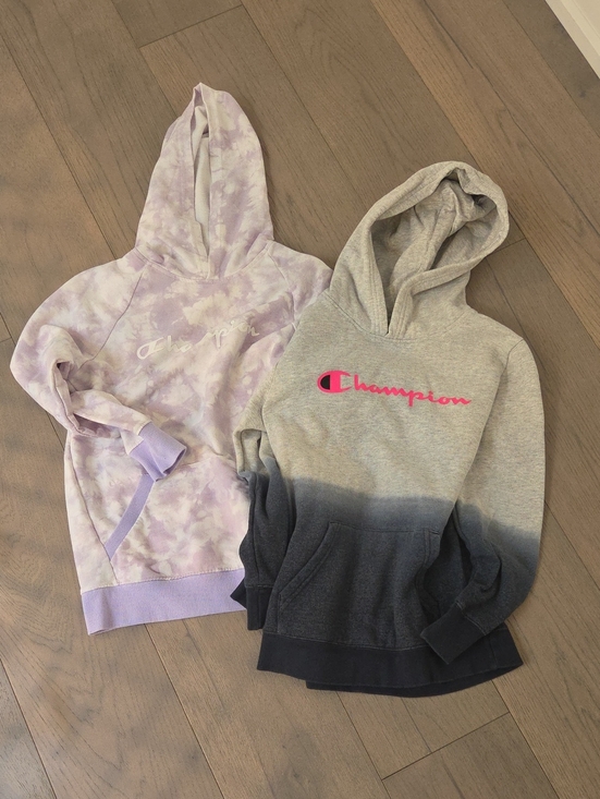 Champion Other - Champion Kids Hoodies - Lavender Tie-Dye & Gray-to-Black Ombre